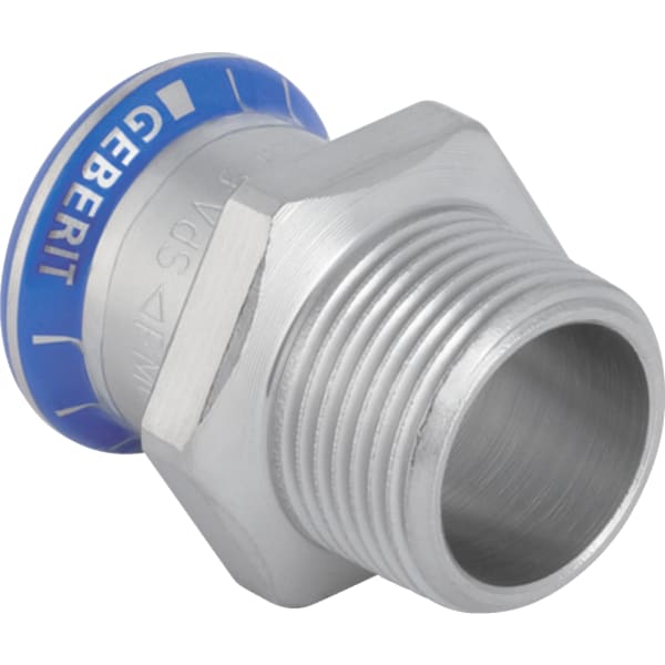 Geberit Mapress Edelstahl Übergang mit Außengewinde: d=35mm, R=1 1/4″