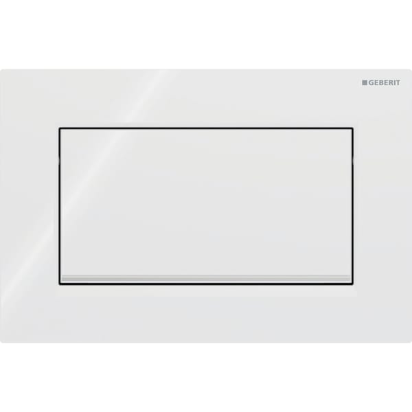 Geberit Sigma10 (ex Sigma30) Betätigungsplatte für Spül-Stopp-Spülung, Square, verschraubbar, pneumatisch, Ein-Knopf-Bedienung