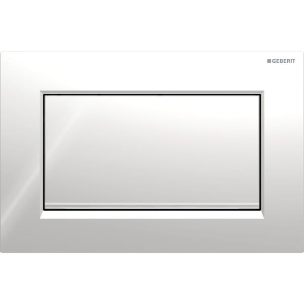 Geberit Sigma10 (ex Sigma30) Betätigungsplatte für Spül-Stopp-Spülung, Square, verschraubbar, pneumatisch, Ein-Knopf-Bedienung