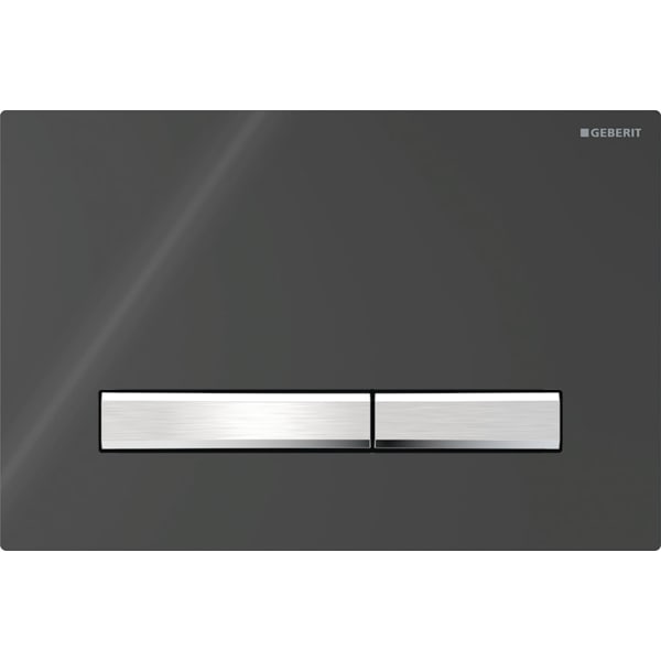 Geberit Sigma50 Betätigungsplatte für 2-Mengen-Spülung, Square, Metallfarbe verchromt