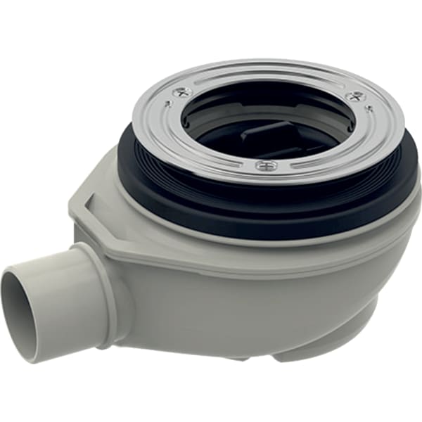 Geberit Duschwannenablauf d90, Sperrwasserhöhe 50 mm, Abgang aus PP: d=50mm, Anschlussstutzen=PP