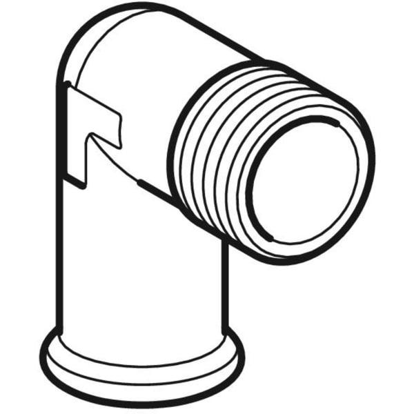 Geberit Mapress C-Stahl Übergangswinkel 90° mit Außengewinde: d=15mm, R=1/2″