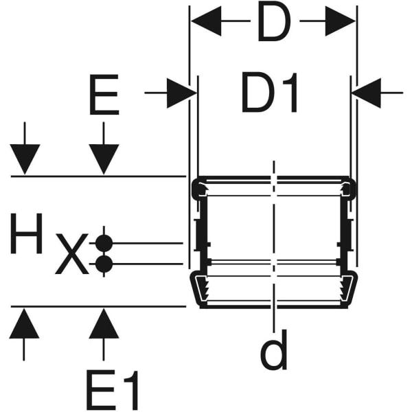 Geberit Silent-db20 Stütz- und Dehnmuffe