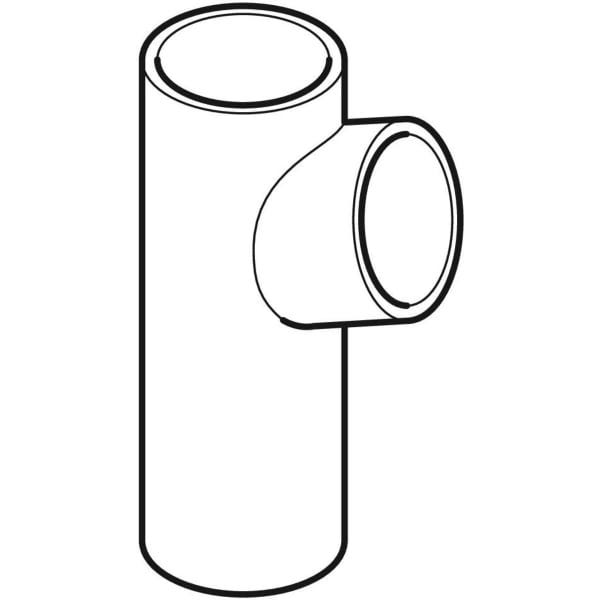 Geberit PE Abzweig T-Stück 88,5°