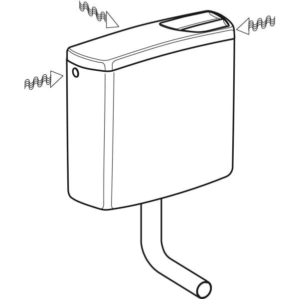 Geberit AP140 AP-Spülkasten 2-Mengen-Spülung