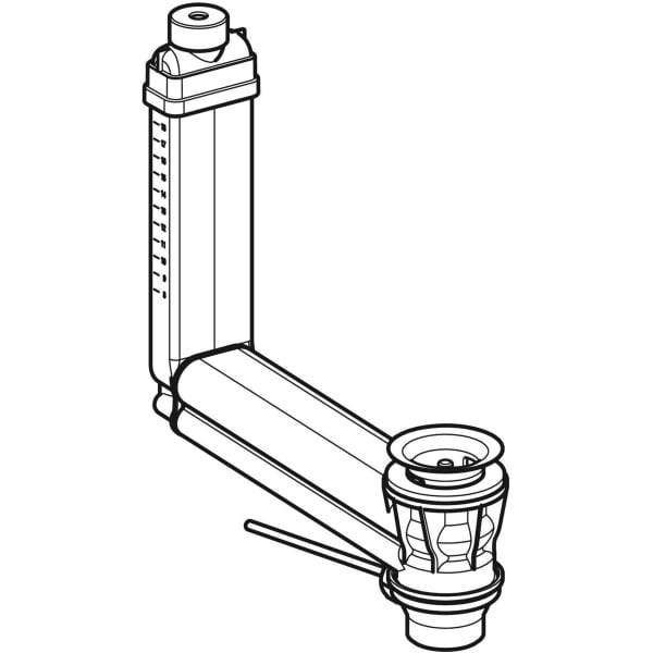 Geberit Clou Waschbeckenanschluss mit Hebelbetätigung: d=32mm, Ablaufventil: Edelstahl poliert