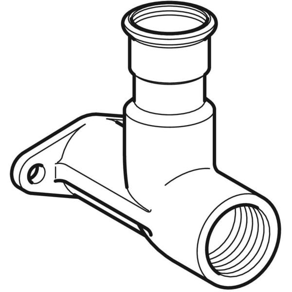 Geberit Mapress Edelstahl Anschlusswinkel 90° abgesetzt