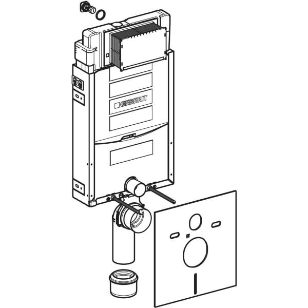 Geberit Kombifix Element für Wand-WC, mit Omega UP-Spülkasten 12 cm