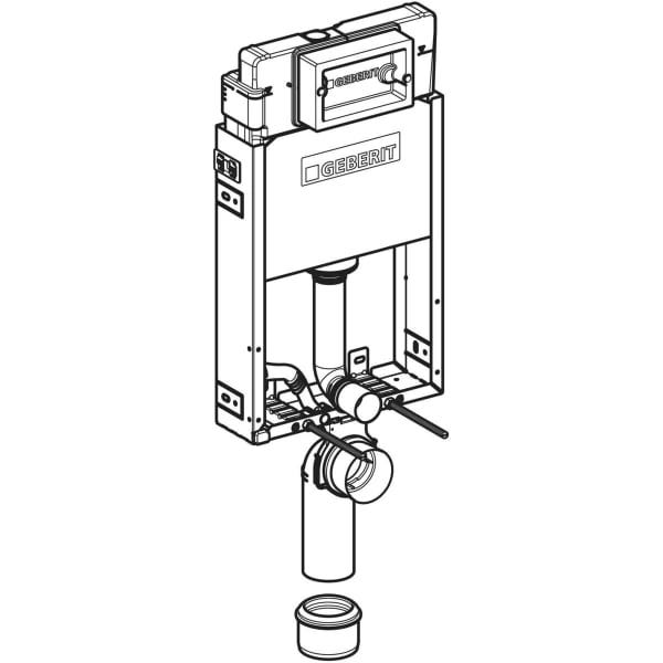 Geberit KombifixBasic Element für Wand-WC, 108 cm, mit Delta UP-Spülkasten 12 cm