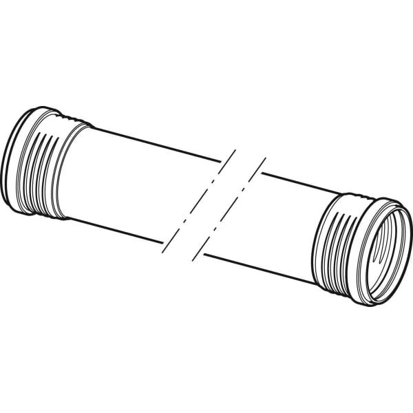 Geberit Silent-PP Rohr mit zwei Muffen: L=100cm