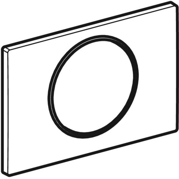 Geberit Sigma10 Betätigungsplatte für Spül-Stopp-Spülung, Round, pneumatisch, Ein-Knopf, Kunststoff, zur Frontbedienung bei Sigma UP-Spülkästen