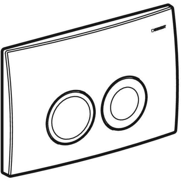 Geberit Delta25 Betätigungsplatte für 2-Mengen-Spülung, Round: weiß