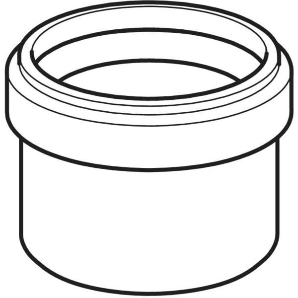 Geberit PE Steckmuffe reduziert, mit Lippendichtung: d=56mm