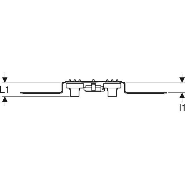 Geberit FlowFit Anschlusswinkel 90° vormontiert, zweifach, gedämmt aus Bronze mit Ablaufrohr-
schelle und Anschlussbogen