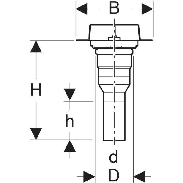 Geberit Rohbauset für CleanLine Duschrinnen zur Entwässerung und Verbundabdichtung mit Kunststoff Bodenabfluss und Edelstahl 304 Gitter