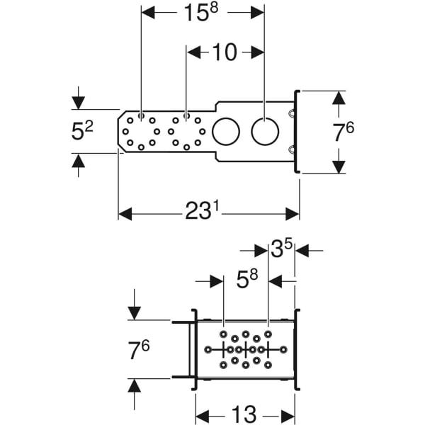 Geberit GIS Traverse für Waschmaschine und Geschirrspülmaschine