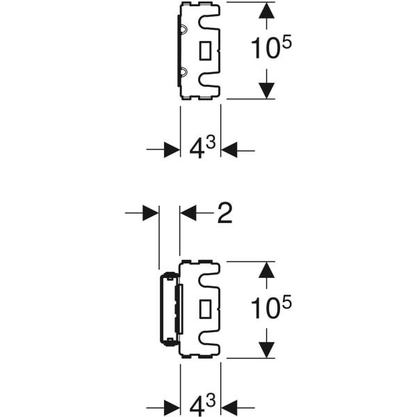 Geberit GIS Traverse für Waschmaschine und Geschirrspülmaschine