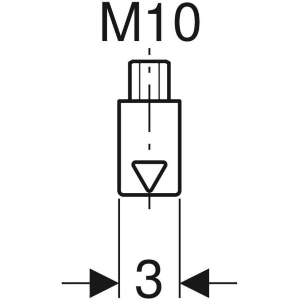 Geberit Pluvia Aufhängeelement: galvanisch verzinkt, L=6.7cm