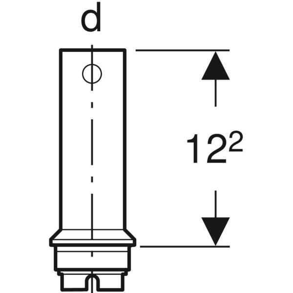 Geberit Standrohr aus PMMA: transparent