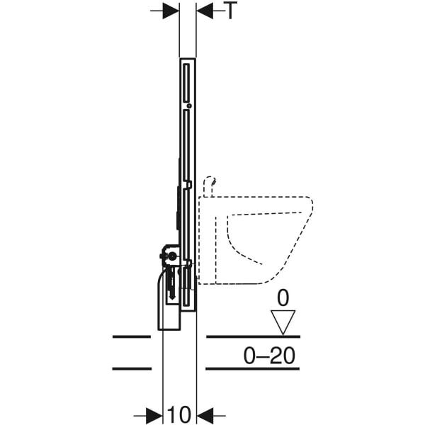 Geberit GIS Element für Bidet, universell