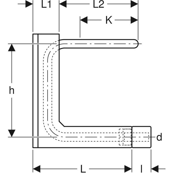 Geberit Mepla Anschlussbox Typ C: PE-RT II / Al / PE-RT II, d=16mm, AD=5cm