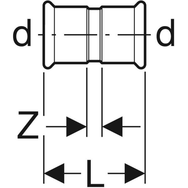 Geberit Mapress Edelstahl Muffe (LABS-frei)