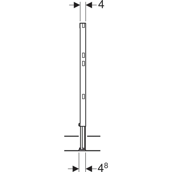 Geberit Duofix Ständer teilhoch, 82–130 cm: H=82cm