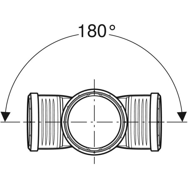 Geberit Silent-PP Abzweig 87,5° zweifach: d=125mm, d1=110mm