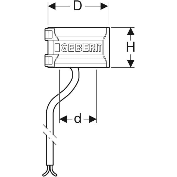 Geberit Pluvia Heizung 230 V / 8 W: d=56mm
