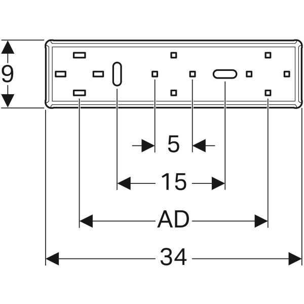 Geberit Mapress Montageplatte für Gaszähler: 1.0215, AD=25cm