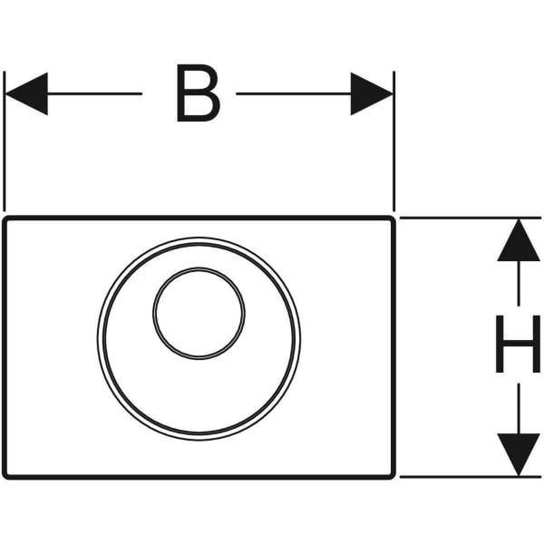 Geberit WC-Steuerung elektronisch, Netzbetrieb, für Sigma UP-Spülkasten 12 cm, mit Sigma10 Betätigungsplatte, Round, automatisch / berührungslos / manuell: Platte und Taste: gebürstet, easy-to-clean-beschichtet, Designring: poliert
