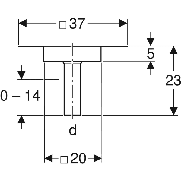 Geberit Pluvia Dampfsperrenanschluss: d=56mm, Anschluss Abdichtung=CrNi-Stahl 1.4301