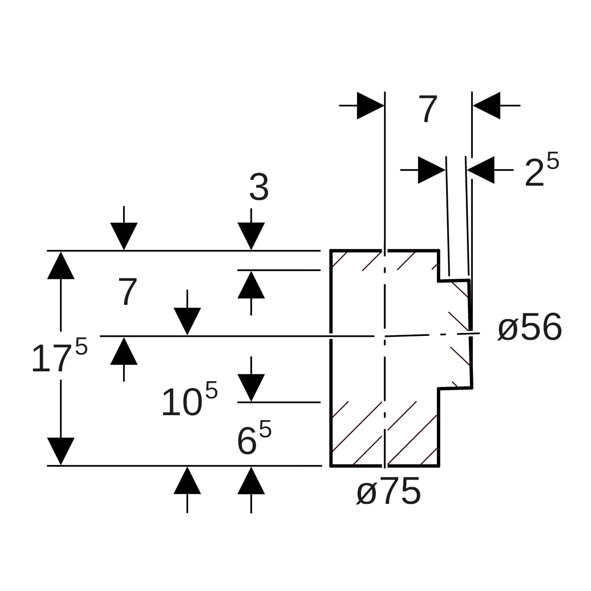 Geberit PE Abzweig T-Stück 88,5°