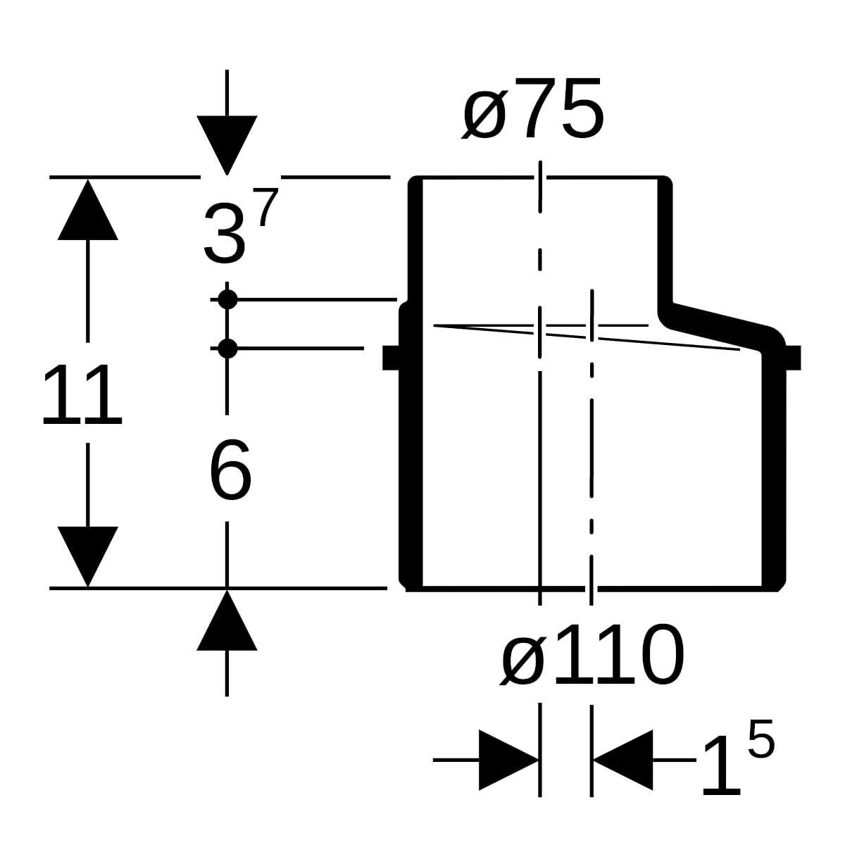 Geberit Silent-db20 Reduktion exzentrisch