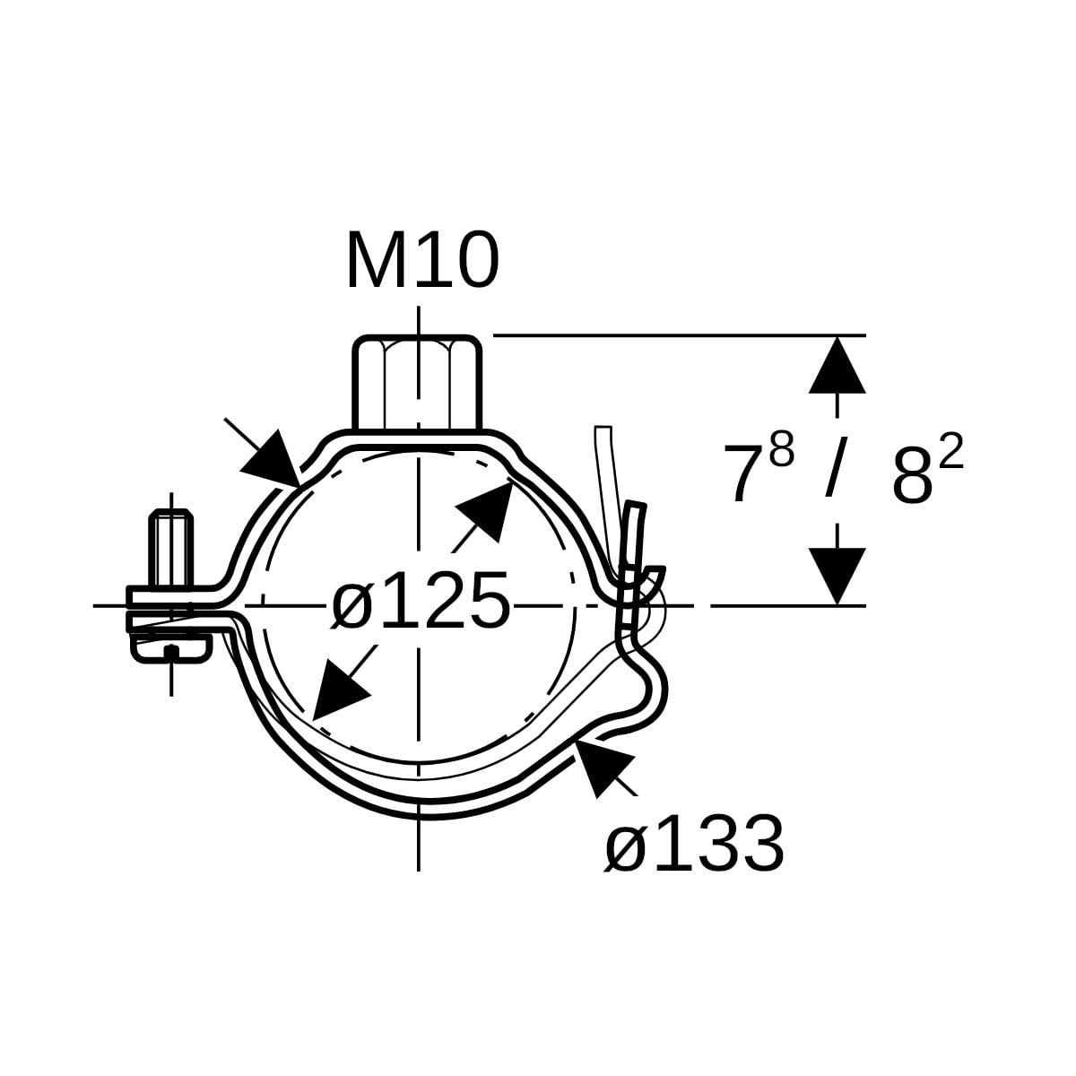 GEBERIT Rohrschelle mit Gewindebolzen