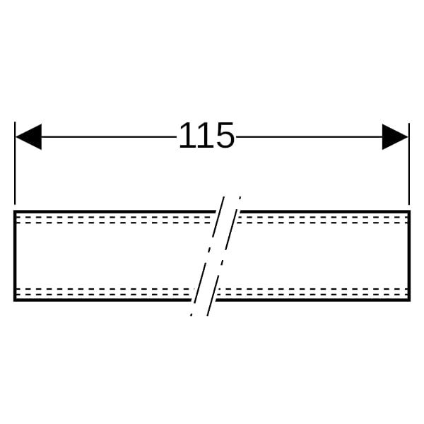 Geberit Gewinderohr: G=1/2″, galvanisch verzinkt
