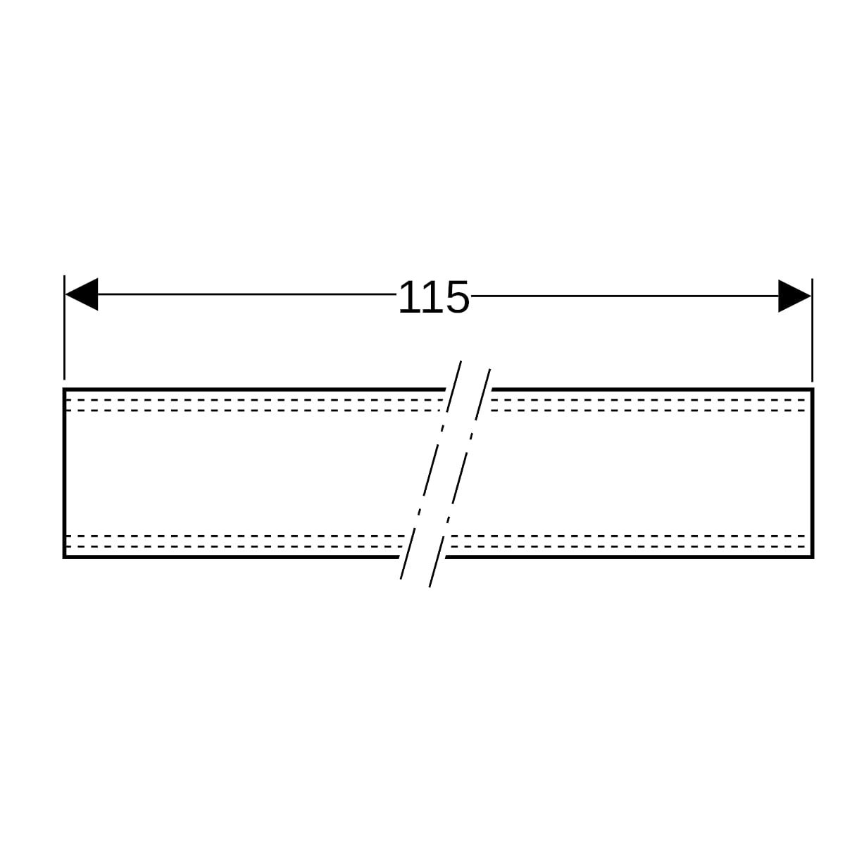 Geberit Gewinderohr: G=1/2″, galvanisch verzinkt