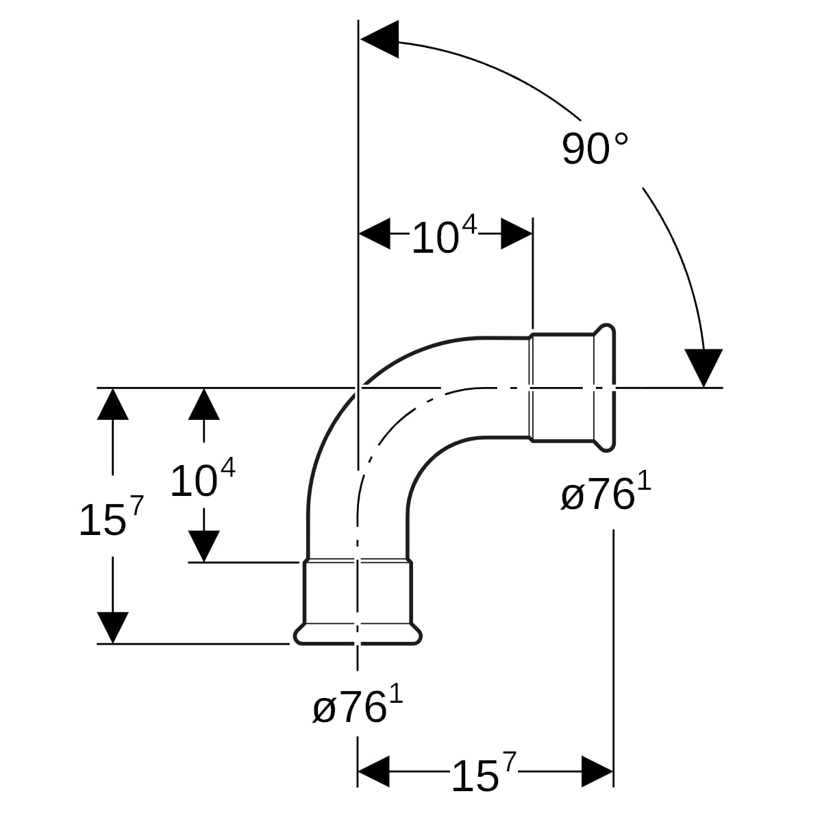 Geberit Mapress C-Stahl Bogen: 90°