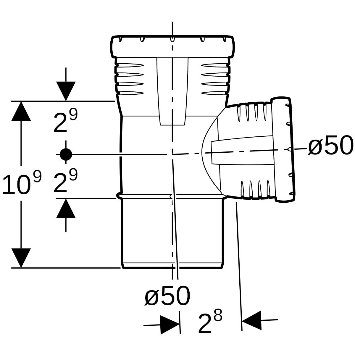 Geberit Silent-Pro Abzweig 87,5°
