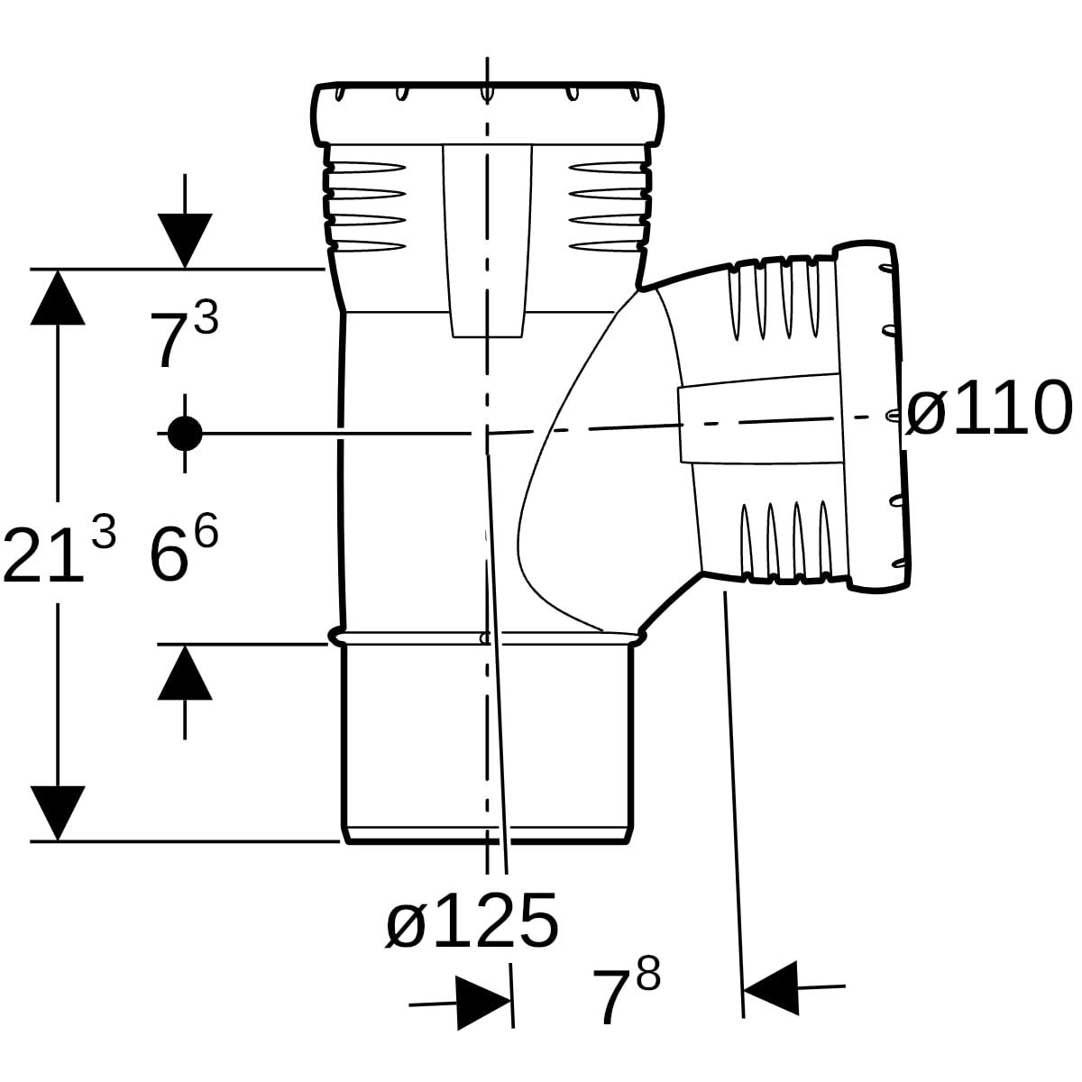 Geberit Silent-Pro Bogenabzweig 87,5°