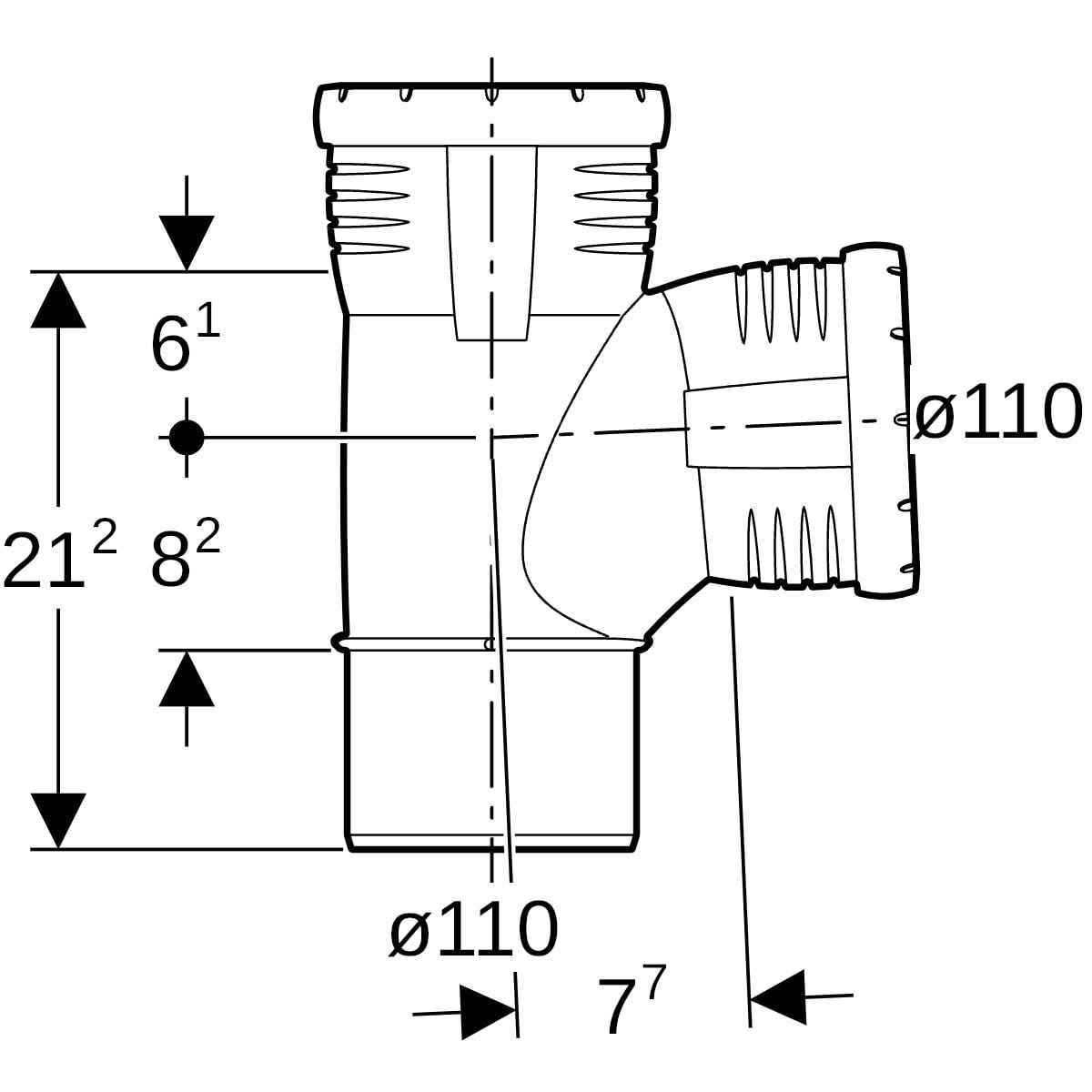 Geberit Silent-Pro Bogenabzweig 87,5°
