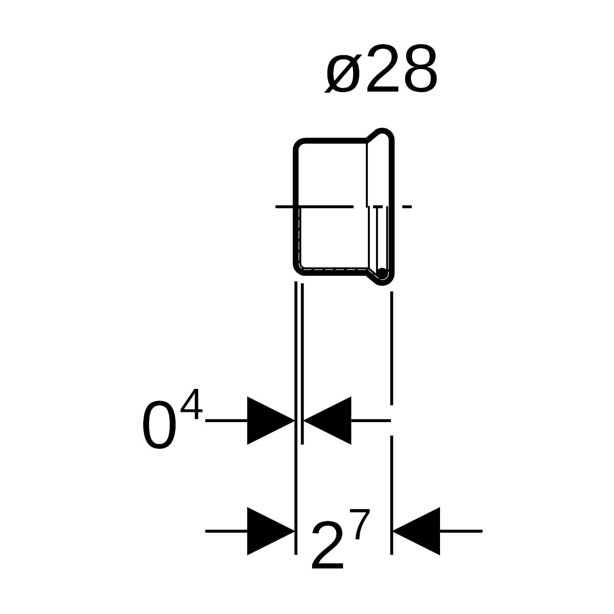 Geberit Mapress Kupfer Kappe (Gas)