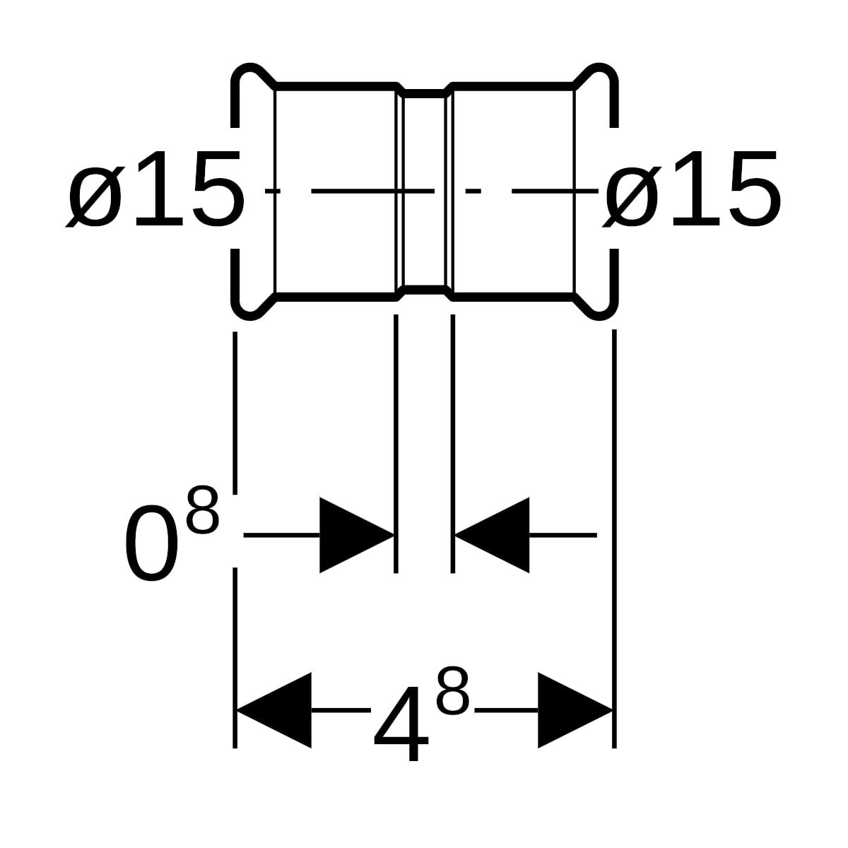 Geberit Mapress Edelstahl Muffe (LABS-frei)