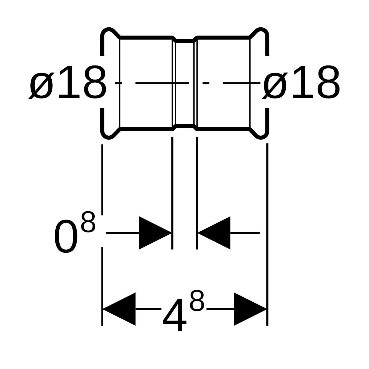 Geberit Mapress Edelstahl Muffe (LABS-frei)