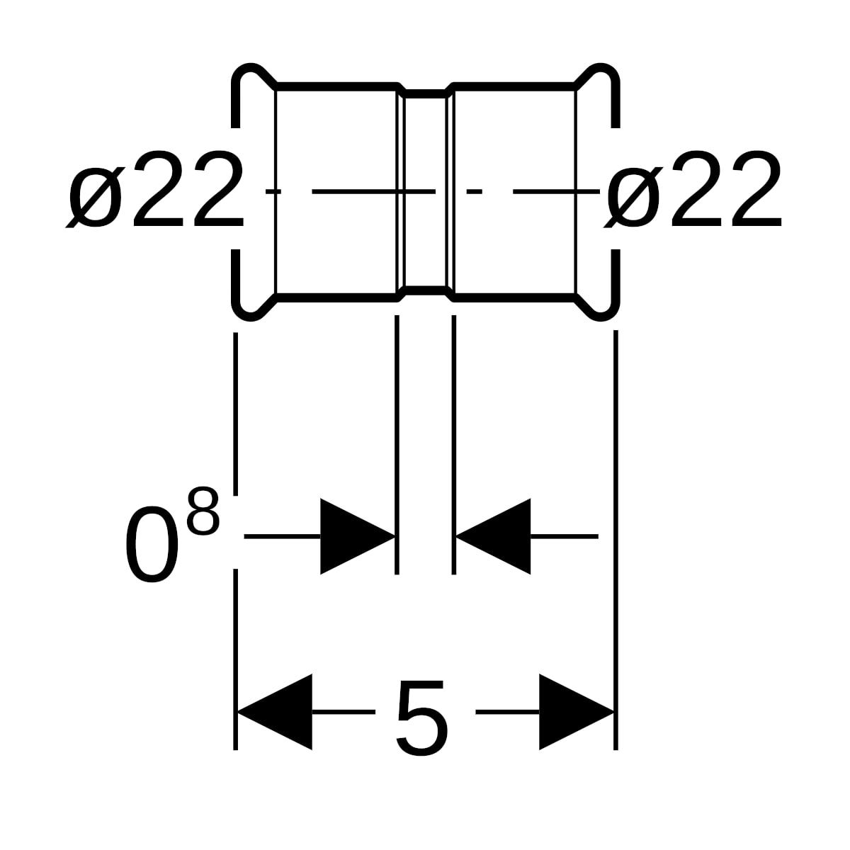 Geberit Mapress Edelstahl Muffe (LABS-frei)