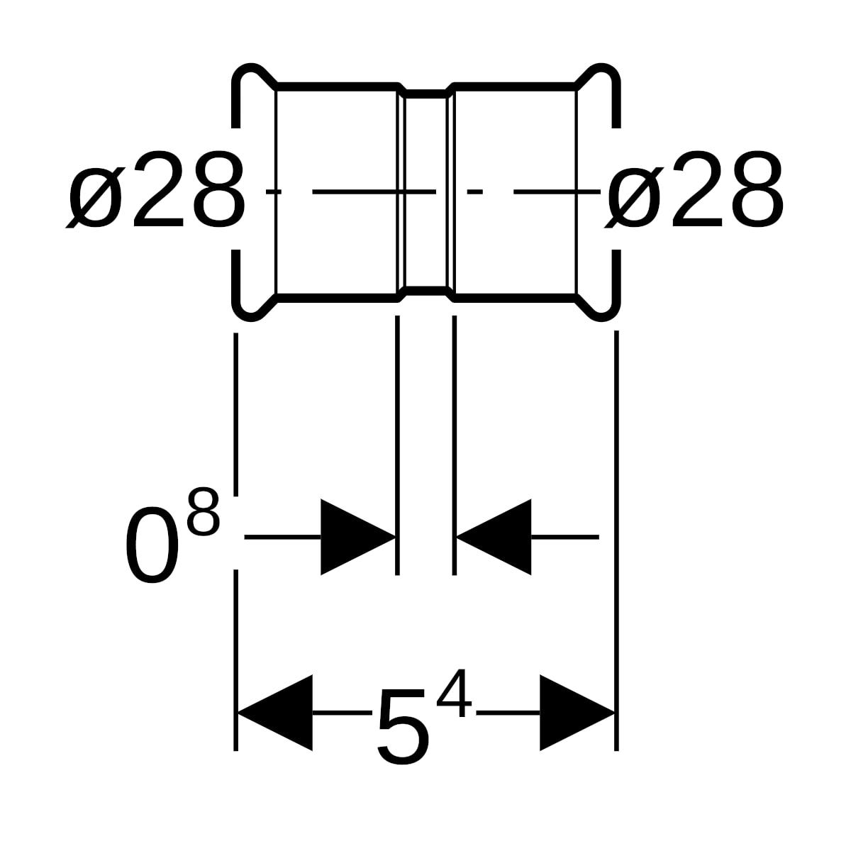 Geberit Mapress Edelstahl Muffe (LABS-frei)