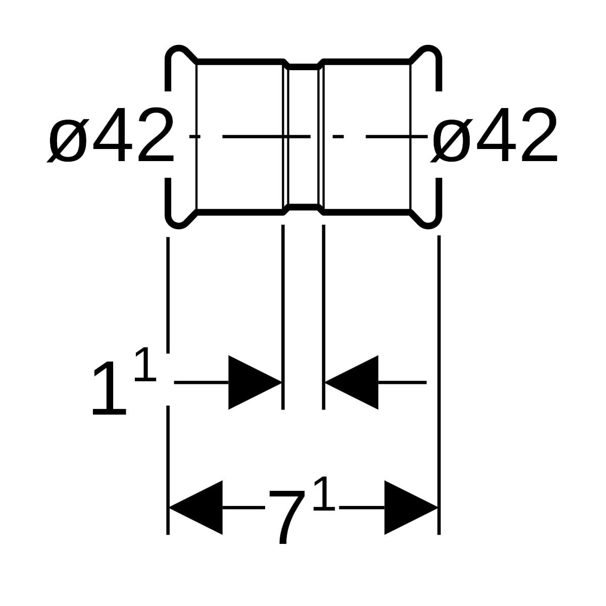Geberit Mapress Edelstahl Muffe (LABS-frei)