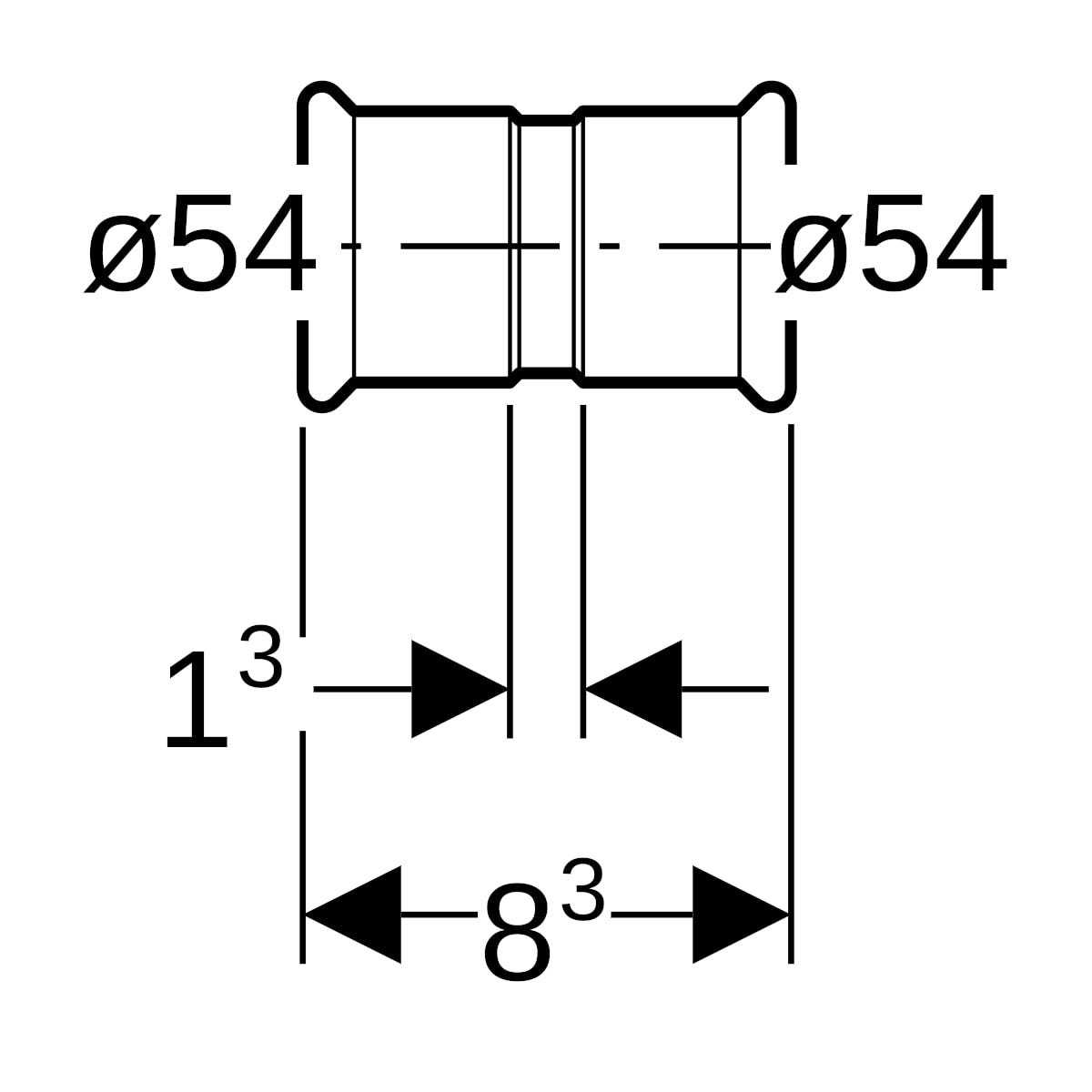Geberit Mapress Edelstahl Muffe (LABS-frei)