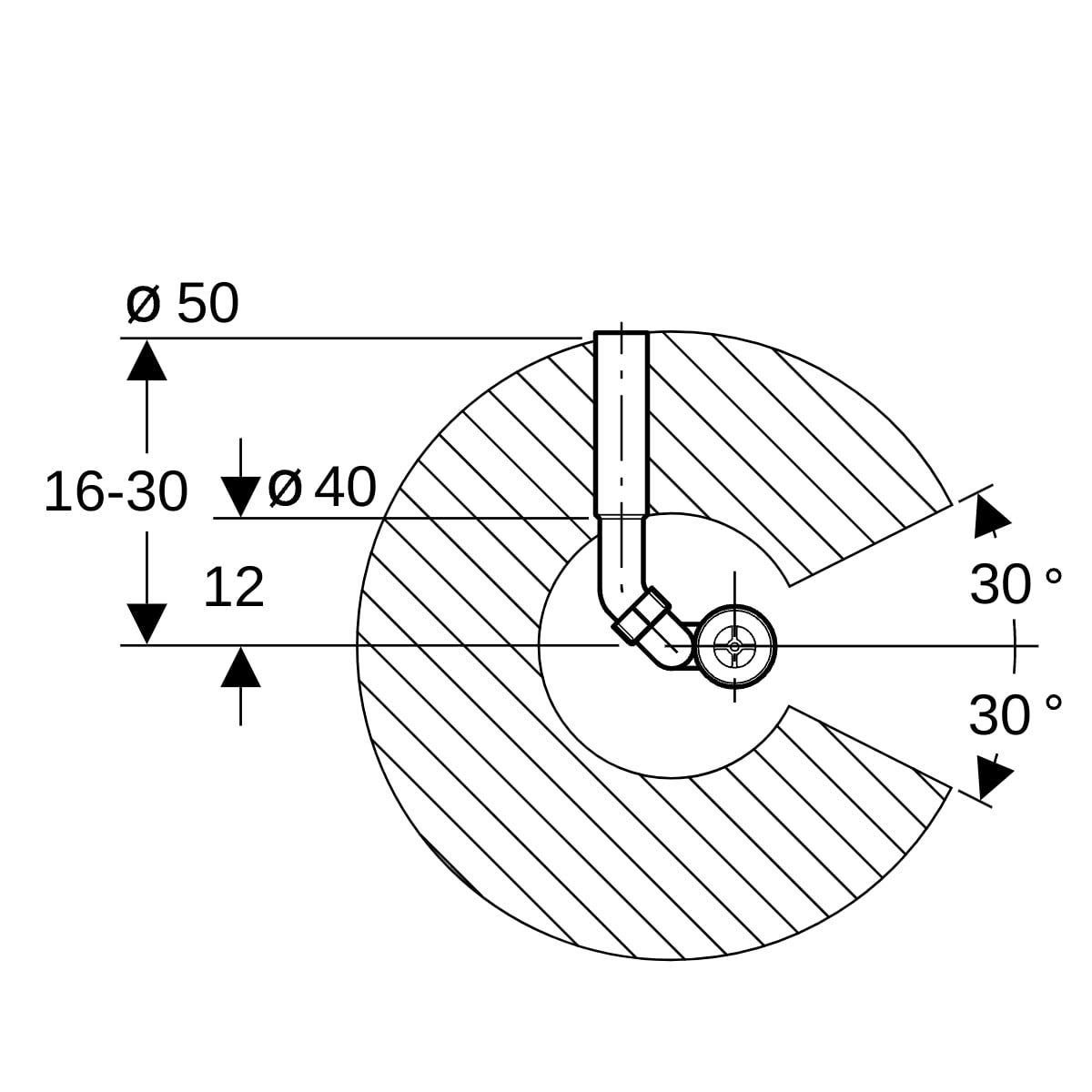 Geberit Duschwannenablauf für Duschwannen mit Ventilloch ø 52 mm, DN 50, Polyethylen (PE)