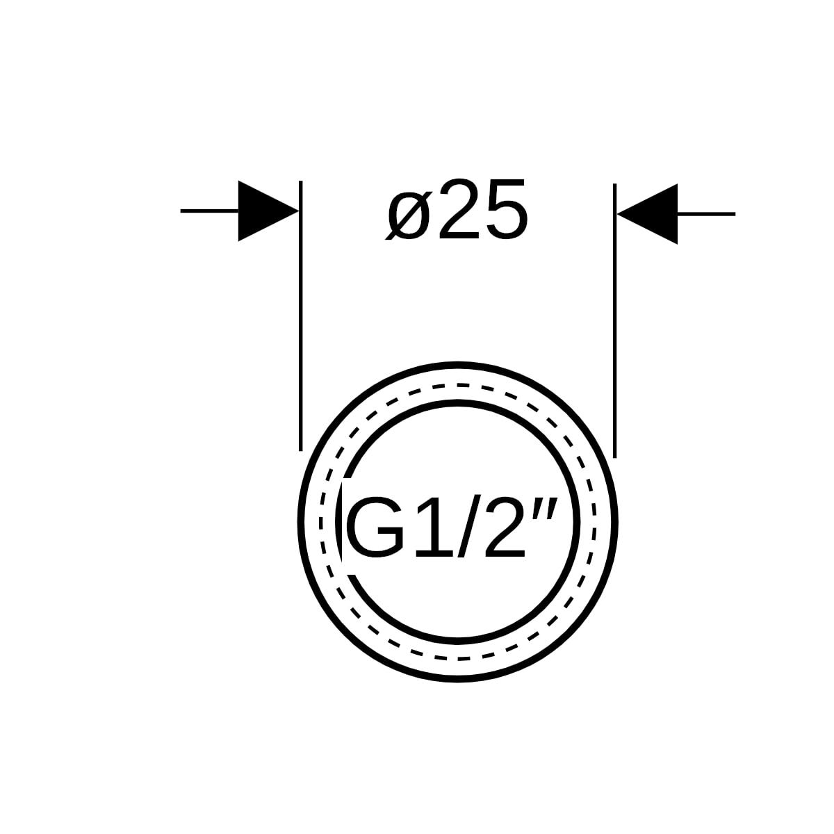 Geberit Gewinderohr: G=1/2″, galvanisch verzinkt